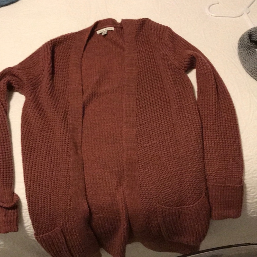 pink cardigan